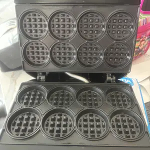 OSTBA Mini Waffle Maker: 750W Powerful Heating, Cooks 8 Waffles at Once, Fast & Even Cooking, Non-Stick & Easy Clean, Compact & Portable for Family Breakfast