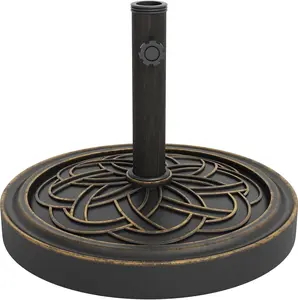 Patio Umbrella Base, 26.5LB Heavy Duty Design with Adjustable Pole Adapter Fits 1.5" to 2.1" Poles for 7.5-11FT Umbrellas, Corrosion-Resistant and Wind-Resistant for Outdoor, Patio, Pool