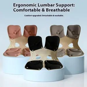 Ergonomic Lumbar Support Enhanced Seat Cushion, // Colors, Suitable for Office, Home, Car, Work, Study, TV, Detachable