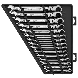 Milwaukee 48-22-9513 15pc Metric Flex Head Ratcheting Combination Wrench