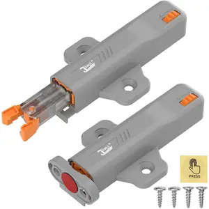 Strong Heavy Duty Push Latch, Non-Magnetic RV Hidden Door Cabinet Latches, 2 Pack Push Release Press Out Touch Catch for Door Closure, Push to Open Kitchen Cabinet Hardware