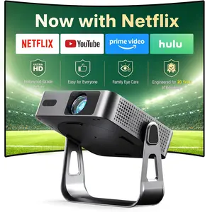 【Officially-Licensed APP & Native 1080P】Thinnest 1.81" Smart Mini Slide Projector with WiFi and Bluetooth, Auto Focus & Keystone Portable Outdoor Projector, VOPLLS 4K Home Movie Slide Film Negative