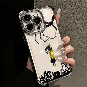 Scary Movie C-Coralines Phone Case Protective Suitable for iPhone 17 16e 16 15 14 13 12 11 Mini Pro Max Air X XR XSMAX 8 7 Plus Anti Fall Transparent Soft Back Cover Protector