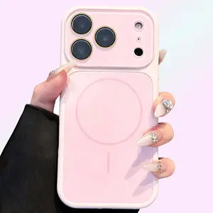 Magsafe New Release Silicone Phone Case built-in Camera Protection Shockproof Lightweight Slim Cover For iPhone 17 Pro Max cases 16 15 14 13 Pro Max