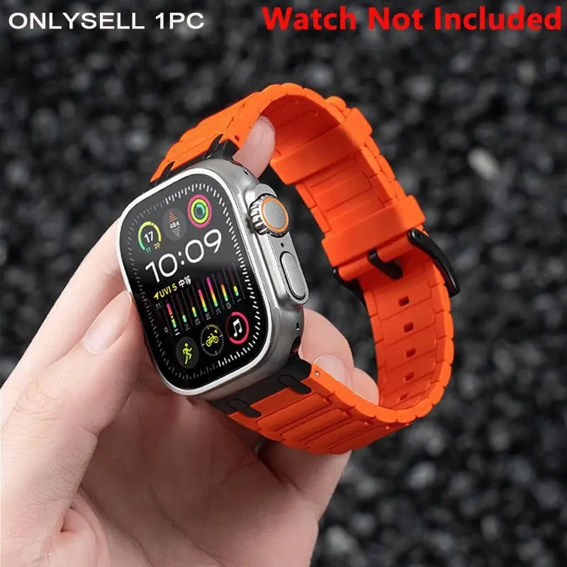 Silicone Watch Band (Band Only), Replacement Watch Band, Smart Watch Straps, Smartwatch Strap for Apple Watch Ultra 2 49mm 10 9 8 7 45mm 46mm 41mm 42mm, Smart Watch Accessories, Wearable, Smartwatch Compatible Bands, Wearable Tech Accessories