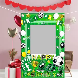 Soccer Themed Photo Booth Prop, 1 Count Birthday Party Photo Booth Prop, Party Decoration Supplies for Indoor & Outdoor, Masks, Halloween