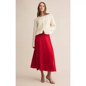 Northpointe Satin Midi Skirt