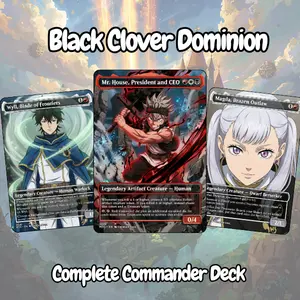 Black Clover Dominion Commander Deck MTG EDH Proxy Set | 100 Card Custom Build + Tokens