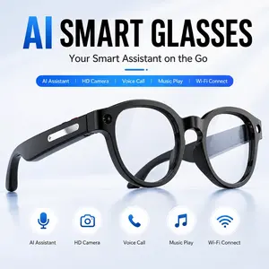 AI Smart Glasses with ChatGPT Camera HD Video Image Recognition Real-Time Translation Bluetooth Glasses for Android iOS