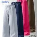 3‑Pack Men Wide Leg Loose Fit Sweatpants, Elastic Waist Baggy Wide‑Leg Sweatpants, Breathable Casual Athletic Pant, Loose Essential Sweatpants, Drawstring Side Pockets, Autumn Winter Gym Outdoor Walk Oversized Plus Size Men’s Casual Loungewear Trousers