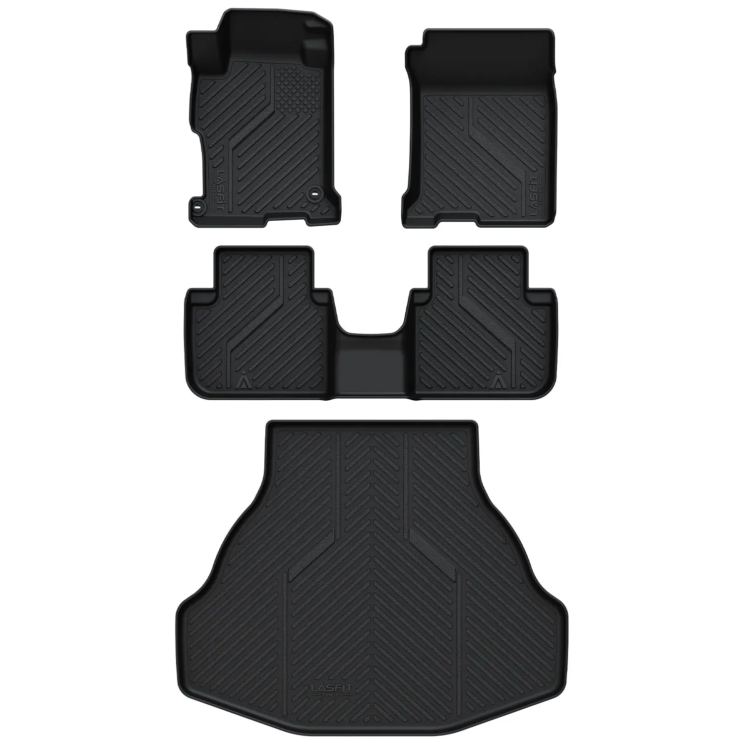 Lasfit Custom Fit Automotive Mats, Auto Interior Accessories - 2013-2017 Honda Accord Sedan, Non-Slip Design, Raised Edges, Floor or Cargo Option