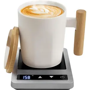 Coffee Mug Warmer & Mug Set 2025, Heated Cup for Desk with Temperature Control and  Auto Shut Off, 14oz