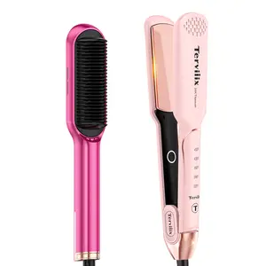 Terviiix Flat Iron and Terviiix Ionic Hair Straightener Brush