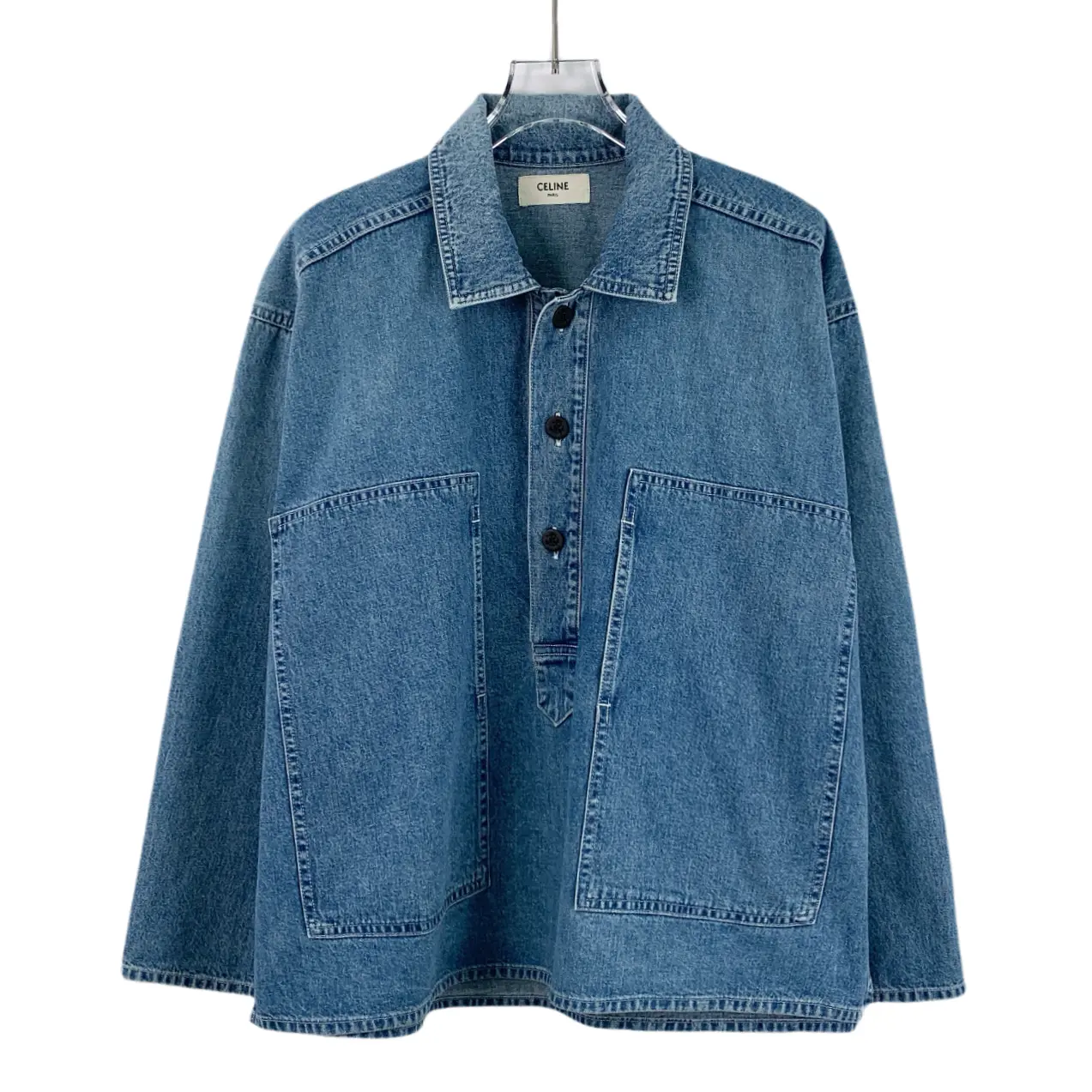 RDLT— Celine Blue Half Button Denim Jacket Size S