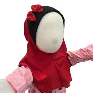 Instant Hijab with Bow - Design for Baby/Toddler - Comfortable and Versatile Headwear for Early Years one piece