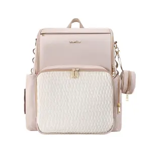 VOSMLES Diaper Bag, Baby Bag with Changing Pad, Pacifier Case& Stroller Straps, Large Diaper Backpack Boy Girl, Water Resistant Travel Diaper Backpack for Mom Dad