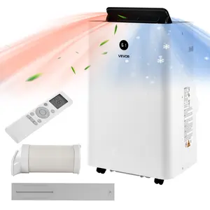 VEVOR Portable Air Conditioner and Heater Combo, 14000 BTU (9800 BTU SACC) 5-in-1 Standing Cooling Ac Unit, LED Touch Panel Remote Control, 24h Timer, Dehumidifier/Fan/Sleep Mode for Room Indoor