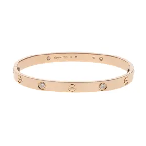 Pre-owned Cartier Love Bangle Bracelet Size 19