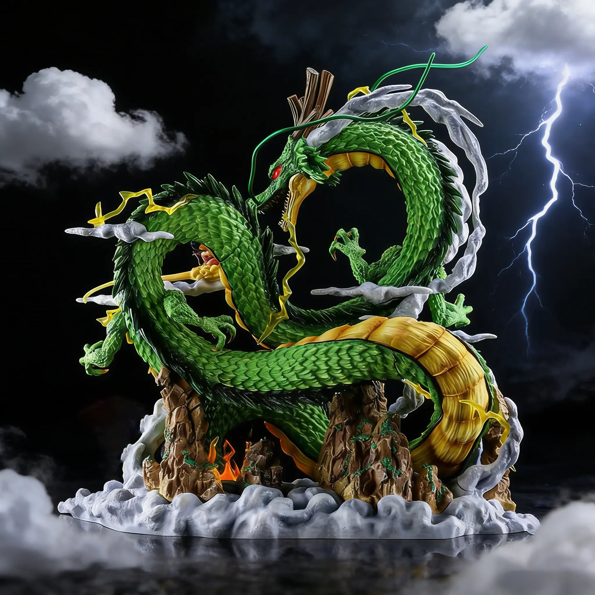 24CM Dragon God Resin-Like PVC Figure – Exquisite Head Sculpt Details, Home Office Desk Anime Room Decor, Must-Have for Perfect Centerpiece for Anime Collection summerwins