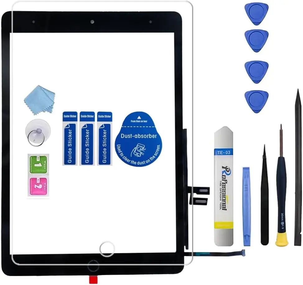 for iPad 9th Gen (2021) 10.2" Touch Screen Digitizer Assembly Replacement ，for A2602 A2603 A2604 A2605，with Home Button,Pre-Installed Adhesive,Repair Kit