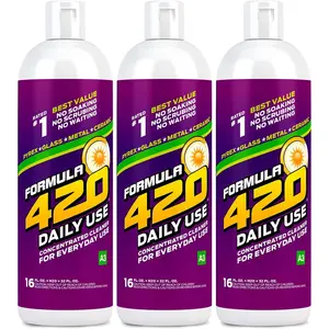3 Pack -  Daily Use Concentrated 16oz. Makes 32oz. Glass, Pyrex, Metal and Ceramic Cleaner