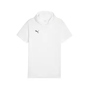 PUMA Mens Hoops X Team Shooting Hooded Short Sleeve Shirt Casual Tops Casual - White