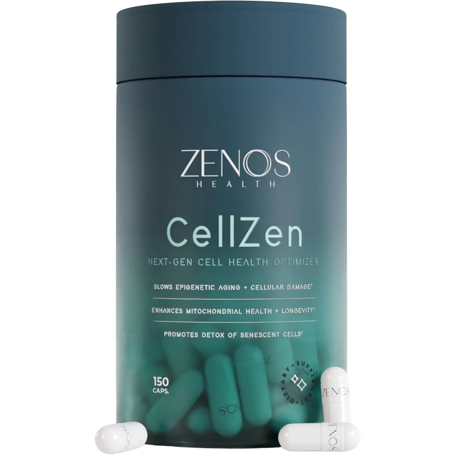 Zenos Health CellZen - Next-Gen Cell Health Optimizer with 150 Capsules for Mitochondrial Function & Epigenetic Aging Support - Healthcare