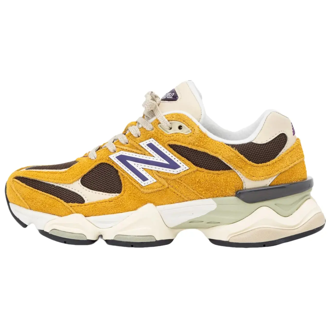 New Balance 9060 'Butterscotch' Men's Retro Streetwear Sneakers, Suede Colorblock Design, Round Toe Laces, Advanced Cushioning, Reliable Support, All-Season Casual Neutral Dad Shoes, Retro Run, Cushioned Sole, Retro Look, All Seasons