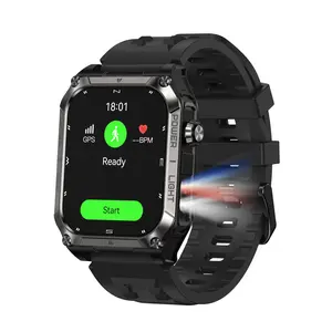 New 2025 GPS Tracker Smartwatch, Bluetooth Call, Over 100 Sports Modes, Heart Rate Monitor, Compass, Flashlight, SOS Emergency Strobe, Water Resistant Up To 1 ATM, Suitable For Men And Women Outdoor Enthusiasts, Compatible With Android And Apple Phones