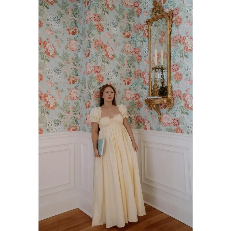 butter yellow linen dress - TikTok Shop