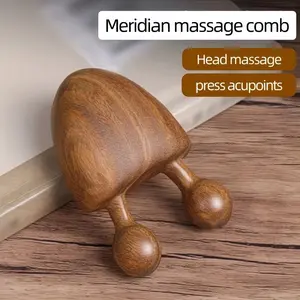 Wooden Nose Massager, Face Relaxing Massage Tool, Eye Acupressure Stick, Natural Wood Material, Stress Relief, Facial Care, Relaxation Aid