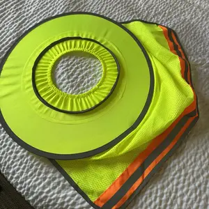 Construction Hat Sun Protección Visors, Mesh Back, High Visibility, 100% Polyester, Breathable