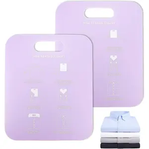 2Pcs Portable Shirt Folding Board Plastic Clothes Laundry Folder for Travel