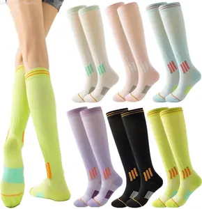 MICBAM 6-Pack Compression Socks – Knee-High Support for Travel, Running & Recovery