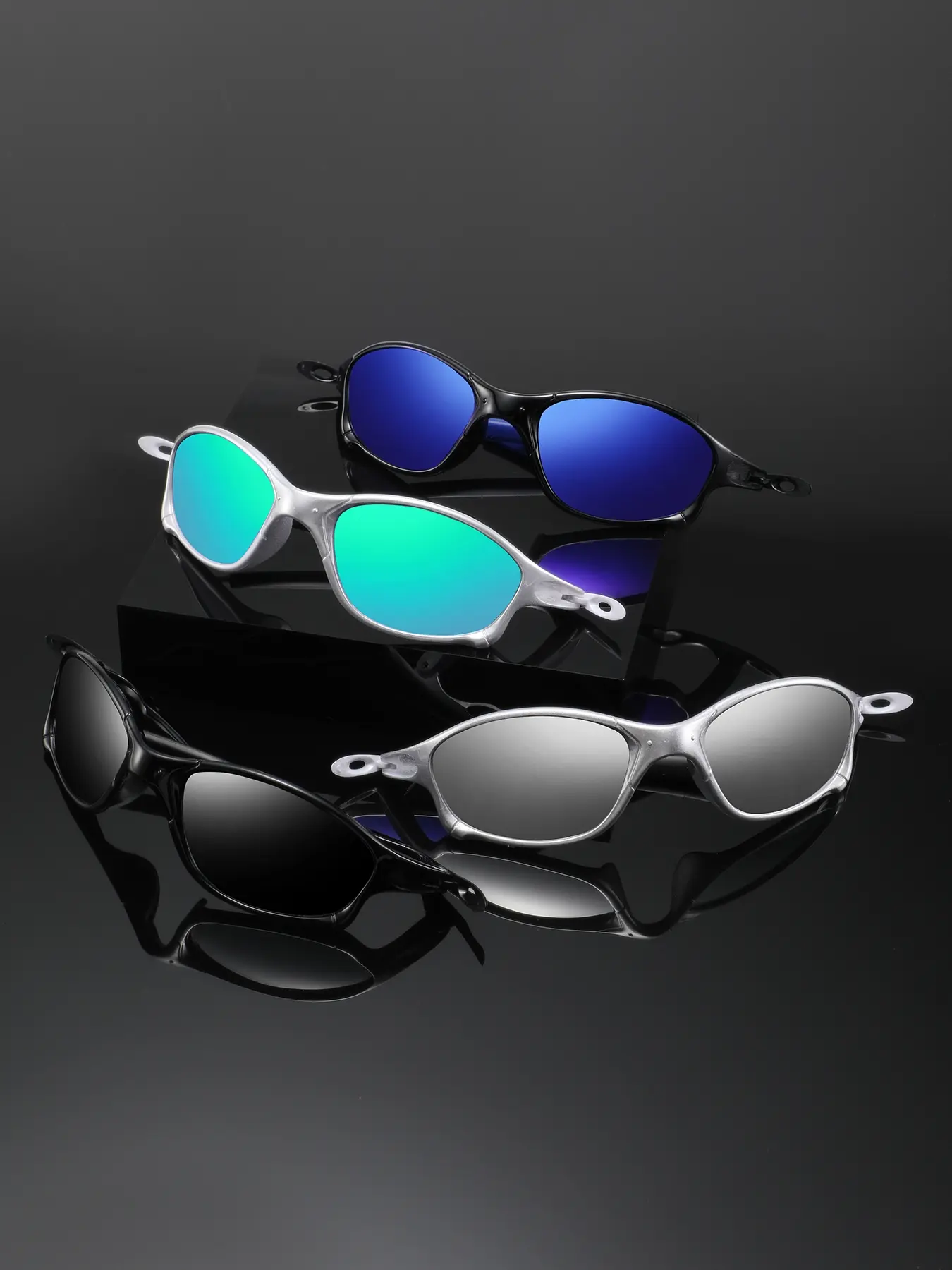 Men's Fashion Cyberpunk Future Glasses, Durable Modern Design, Comfortable Fit, Unisex Trendy Eyewear, Essential for Style Lovers, Square Mirrored Shades, Stylish Glasses