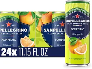 Sanpellegrino Italian Sparkling Drink Pompelmo, Sparkling Grapefruit Beverage, 24 Pack Of Cans