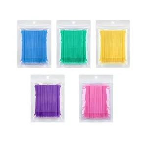 500 Pcs Micro Applicator Brushes & Disposable Micro Swabs – Eyelash Extension Tools, Mascara Wands for Lash Application & Makeup Removal