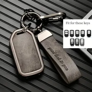 Full-Coverage Protective Metal Zinc Alloy Key Case for Honda Civic / CR-V / HR-V / Accord / Jade / Crider / Odyssey / STEPWGN / Freed / Elysion / MPV / Pilot / CRV / XRV Remote Smart Keys