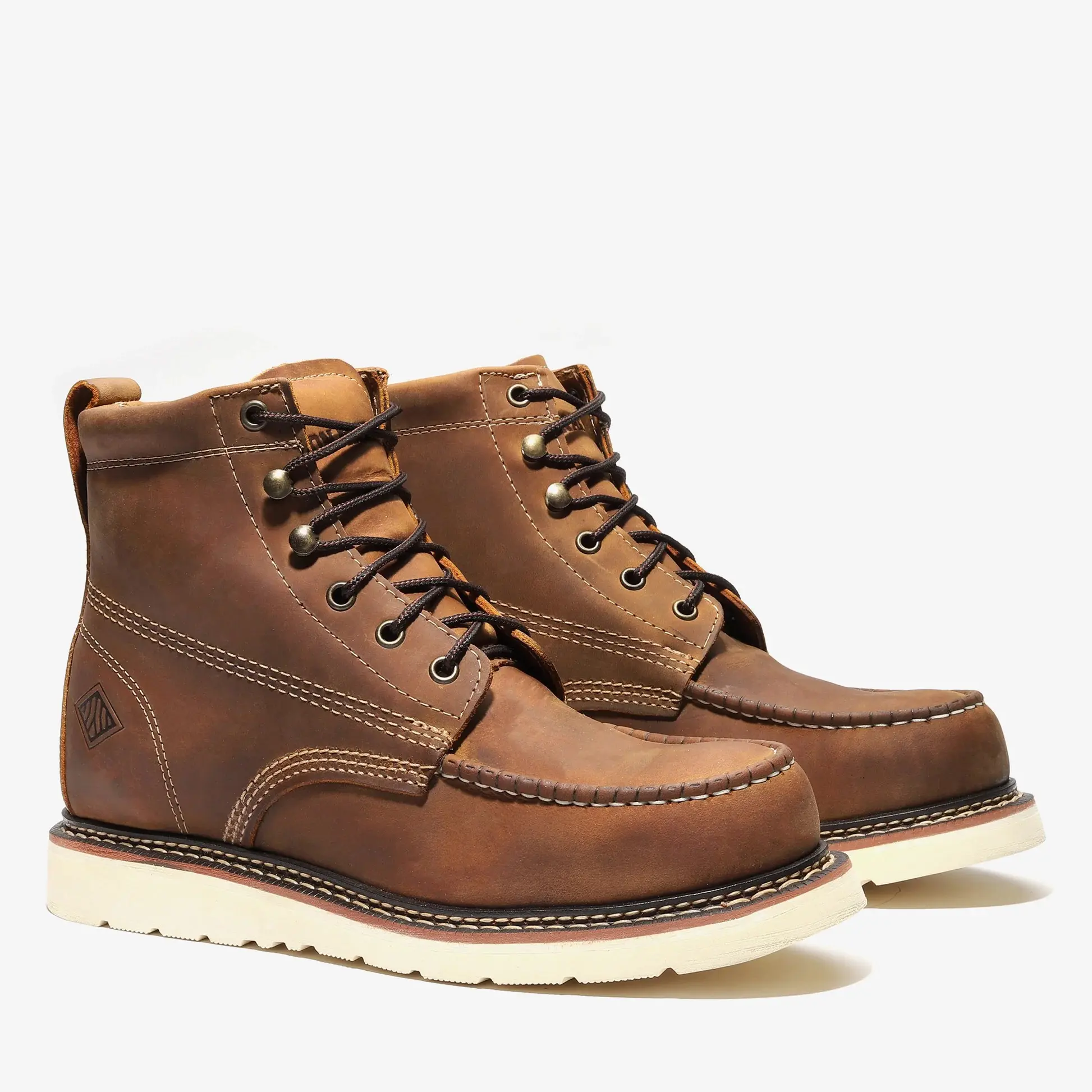 MENS FRONTIER CLASSIC 6" MOC TOE CRAZY BROWN Boot Walking Shoes