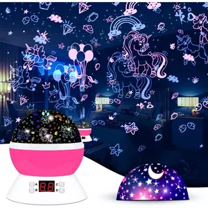 L-PNC002  Unicorn Projector Night Light Lamps for Girls boys bedroom Toys for Age 6-8, Unicorns Night Lights with Timer birthday Children's Day Gifts for Kids Light Projector for Room Decor