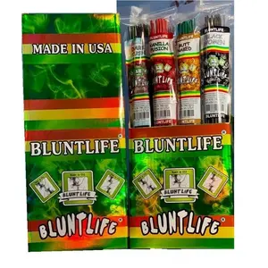 Blunt Life Jumbo Incense Sticks with Wooden Incense Holder – Long-Lasting Aromatic Fragrance – 19" Hand-Dipped Sticks – Assorted Scents for Home, Meditation & Relaxation