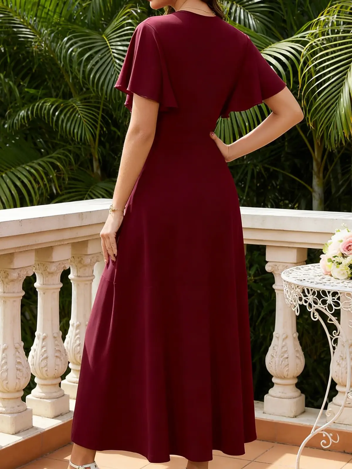 WEACZZY Women's V-Neck Ruffle Sleeve Wrap Maxi Dress - Comfortable, Split, Elegant, Casual, Red - Wedding Guest Outfit for New Year's Eve, Christmas (Gia Lover Style, 2026 NFR Outfits),summervibes - TikTok Shop WEACZZY Women's V-Neck Ruffle Sleeve Wrap Maxi Dress - Comfortable, Split, Elegant, Casual, Red - Wedding Guest Outfit for New Year's Eve, Christmas (Gia Lover Style, 2026 NFR Outfits),summervibes - TikTok Shop