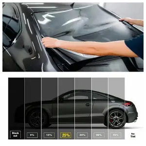 300cm Uncut Window Film Roll, 5%-50% Vlt, 20x10ft, Privacy Protection for Car Home Office Glass, Easy Installation