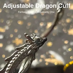 Dragon Cuff Bracelet – Adjustable Fantasy Jewelry