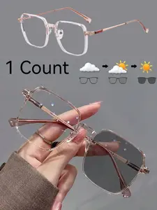 Women's Fashion Square Frame Eyeglasses, Classic Minimalist Eyeglasses for Everyday Use, Fashion Accessories for Outdoor Activities, Trendy Casual Glasses, Stylish Square Frames