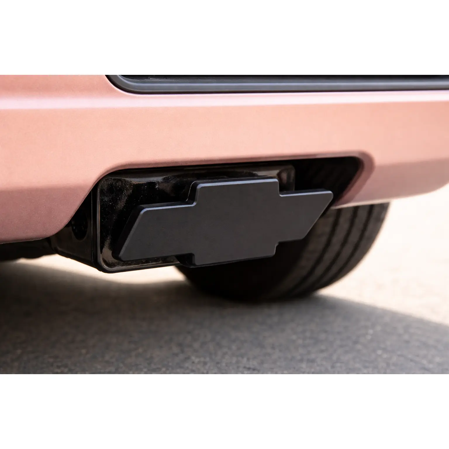 Chevrolet Chevy Truck 8x3 Bowtie Tow Hitch Cover Plug Cap for 1500 Silverado, Durable Plastics Black-and-Yellow Auto Parts Accessories for Truck, SUV, Replacement
