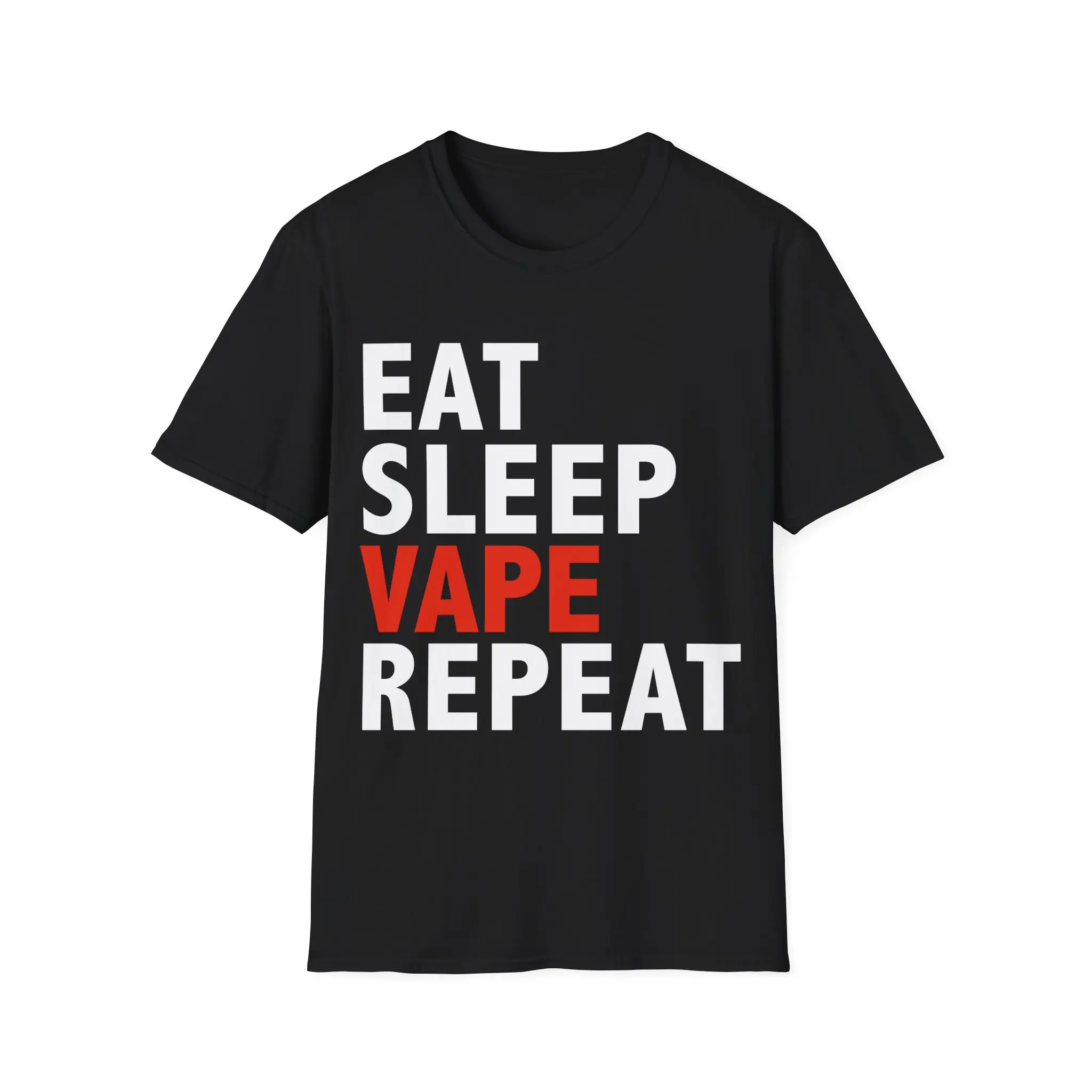 Eat Sleep Vape Repeat Unisex T-shirt S-3XL Vaping Vaper Cotton Fabric