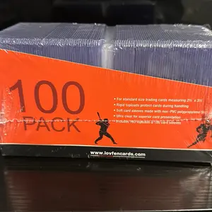 Lovfen 100 Count Toploaders and Sleeves Pack for Standard Card Protection, 100 Penny Sleeves, Durable Material, Superior Card Presentation