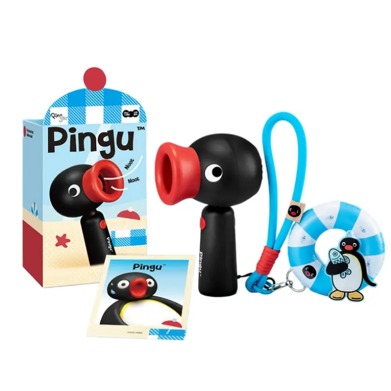 MARTUBE Pingu Portable Handheld Fan Cute Mini Cooling Fan Summer Essential Travel Fan Bag Charm Keychain Gift for Girls & Pingu Merch