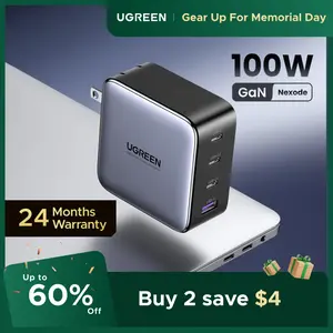 UGREEN 100W/140W/200W Nexode USB C Super Charger. 4-Port GaN Foldable Wall Adapter. Perfect for MacBook Pro/Air, iPad Pro, iPhone 17/16/15 Pro. Fast Charging Charger,September Restock,tiktokshopmemorialday,outdoorfun